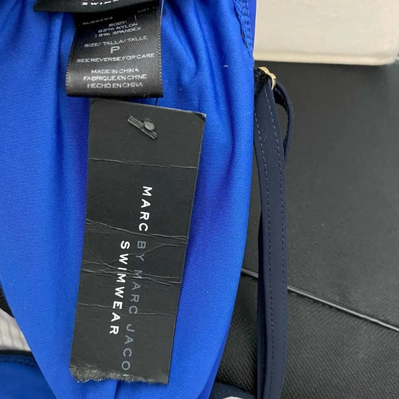 Marc‎ by Marc Jacobs Broken Solids Bandeau Bikini Top Two Toned Blue Size US XS - Picture 10 of 12